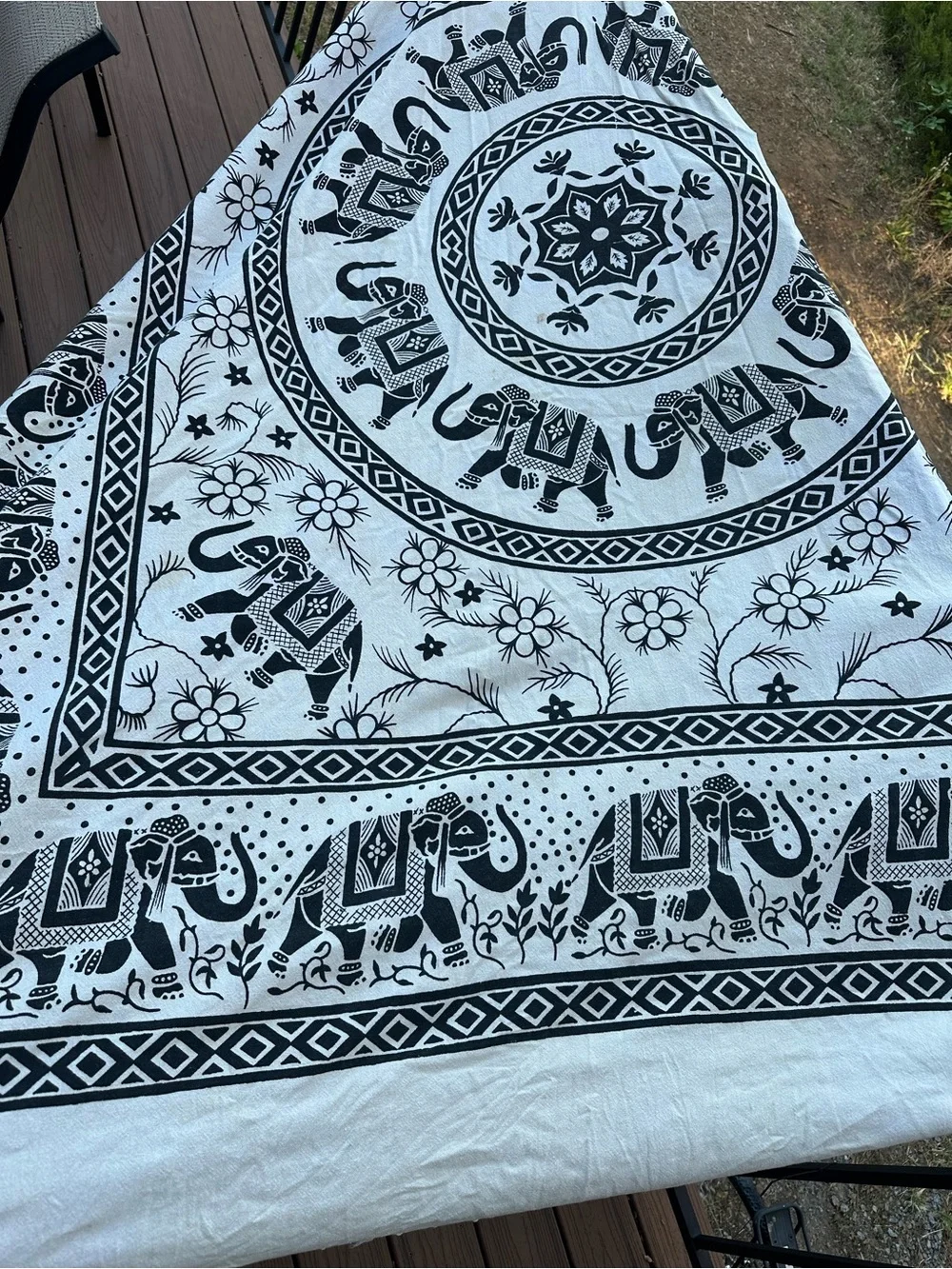 Black & Cream Tapestry - Made in India